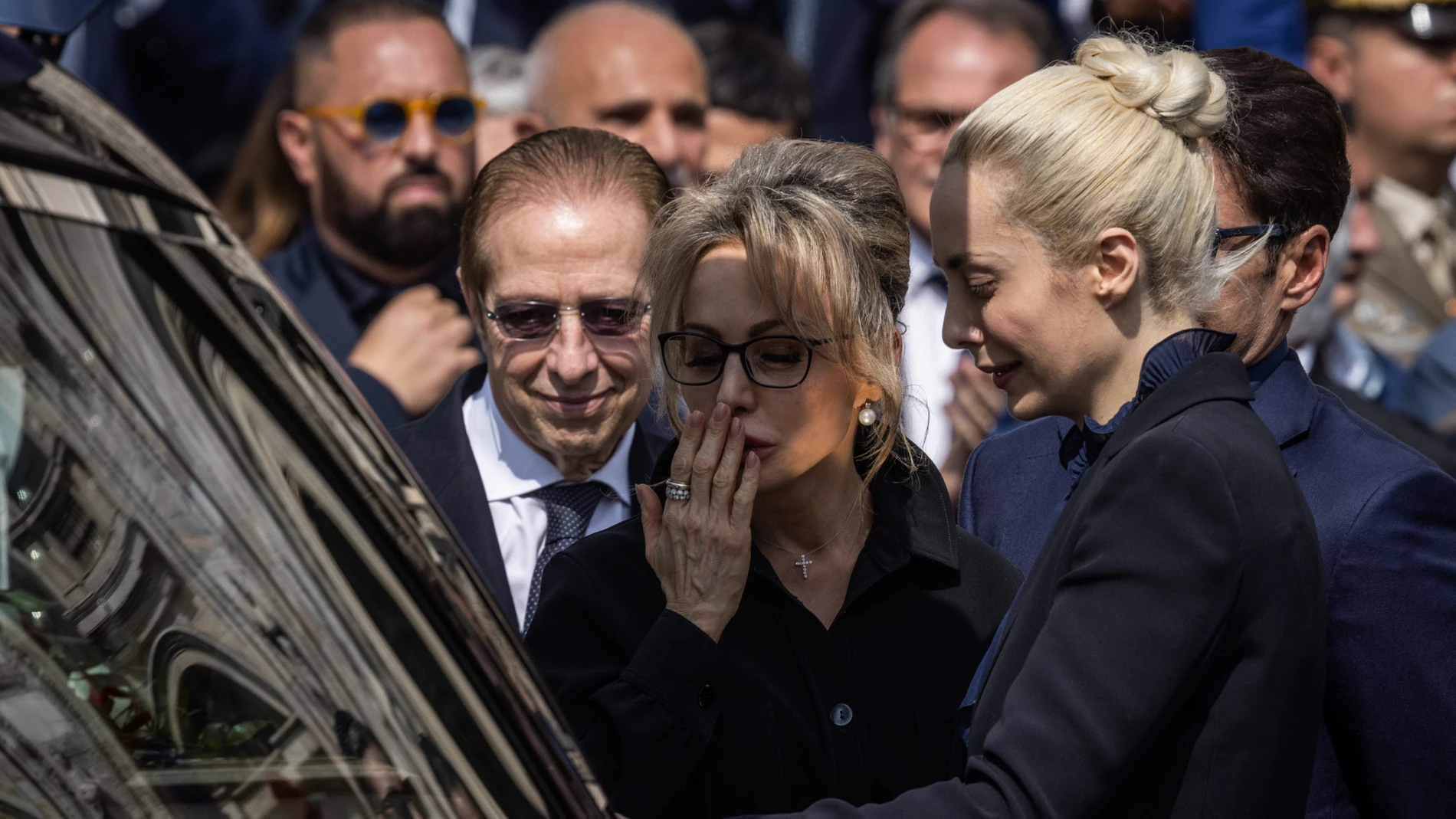 Marina Berlusconi en el funeral de su padre, Silvio Berlusconi