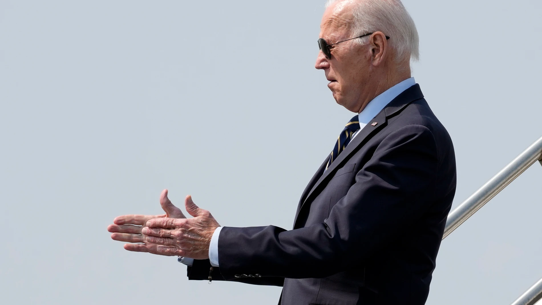 President Joe Biden arrives at Philadelphia International Airport in Philadelphia, Saturday, June 17, 2023. (AP Photo/Manuel Balce Ceneta)