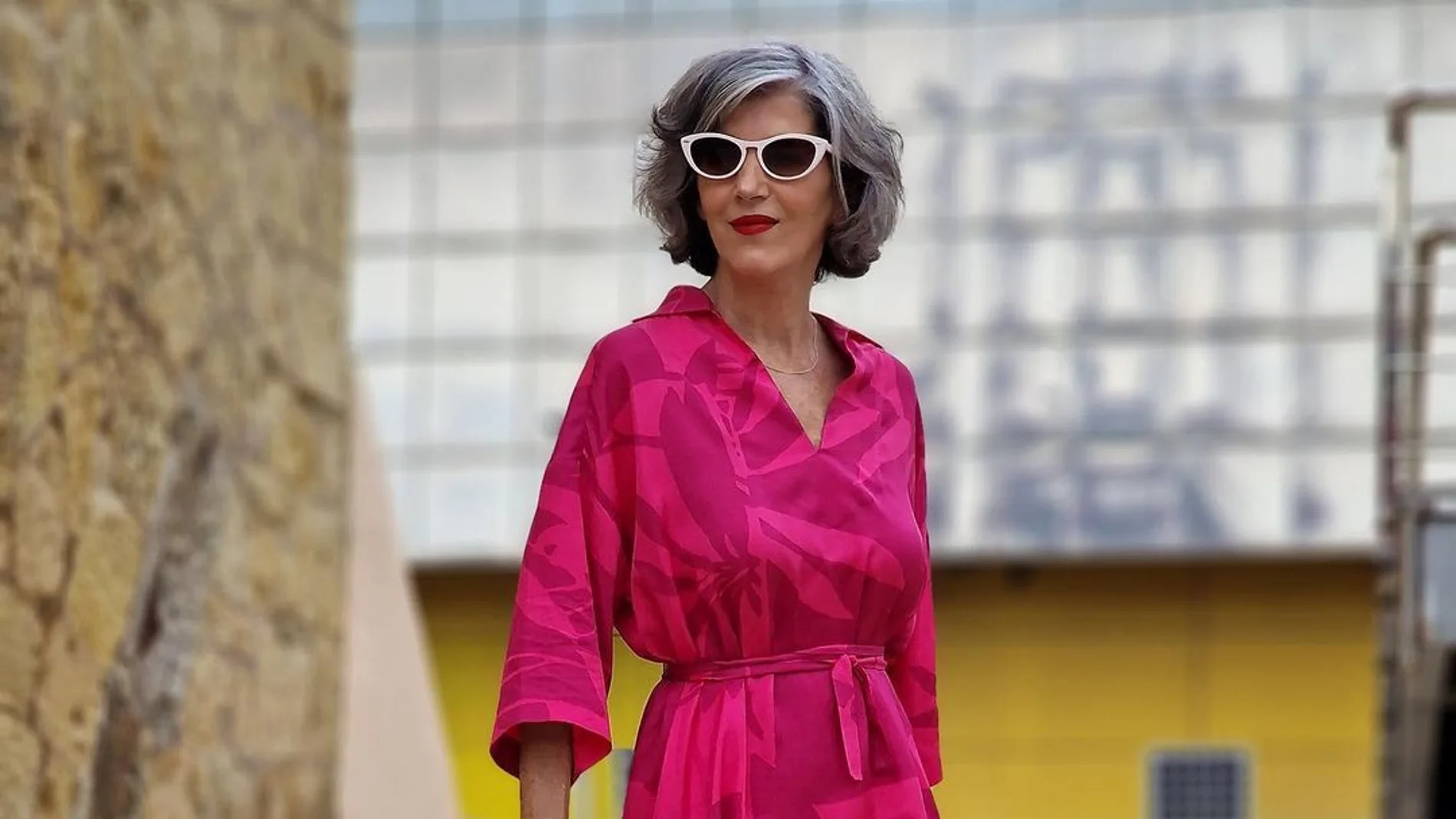 Carmen Gimeno con look pijamero.