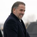Hunter Biden, son of President Joe Biden, boards Air Force One with the president, Saturday, Feb. 4, 2023, at Hancock Field Air National Guard Base in Syracuse, N.Y.