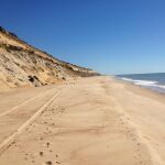 Playa ubicada en las inmediaciones de la Laguna del Jaral, en Huelva