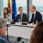 El líder del PP, Alberto Núñez Feijóo en un acto de la fundación "Reformismo 21"