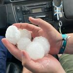 El granizo ha golpeado con fuerza este miércoles en la Región de Murcia