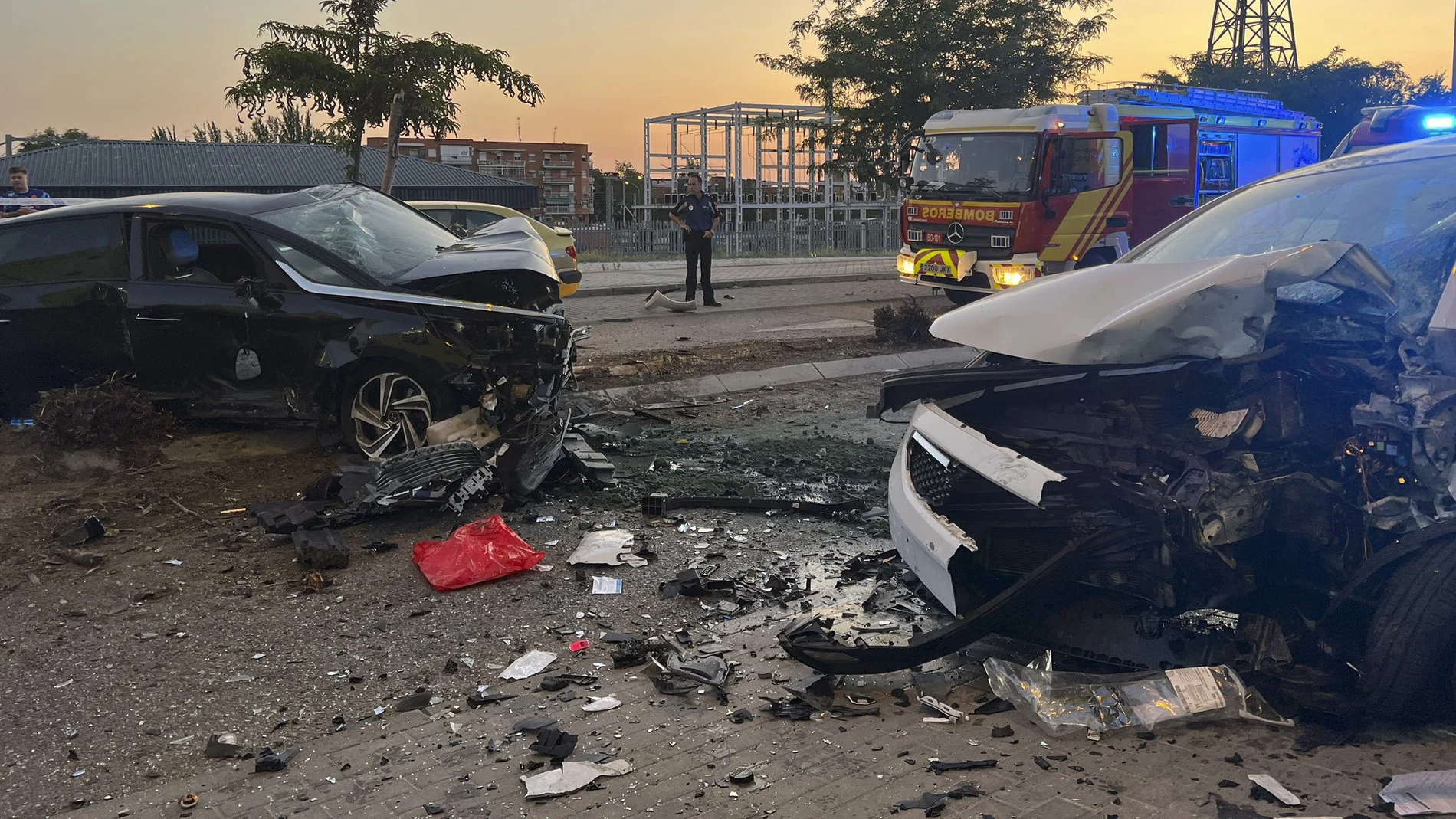 Imagen del accidente en Villaverde