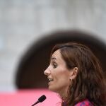La portavoz de Más Madrid en la Asamblea, Mónica García, interviene durante el acto de toma de posesión de la presidenta de la Comunidad de Madrid, en la Real Casa de Correos, a 23 de junio de 2023, en Madrid (España). Ayuso ha sido investida como presidenta regional en la Asamblea de Madrid, gracias a la mayoría absoluta que le otorgan los 70 diputados que el Partido Popular alcanzó en las elecciones del pasado 28 de mayo. Hoy es la primera vez que se puede ver juntos a los nuevos miembros del Gobierno regional, que tomarán posesión de su cargo el próximo lunes 26 de junio. 23 JUNIO 2023;ISABEL DÍAZ AYUSO;COMUNIDAD DE MADRID;TOMA DE POSESION;COMUNIDAD DE MADRID 23/06/2023