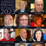Cartel con el jurado de los premios Rey David 2023