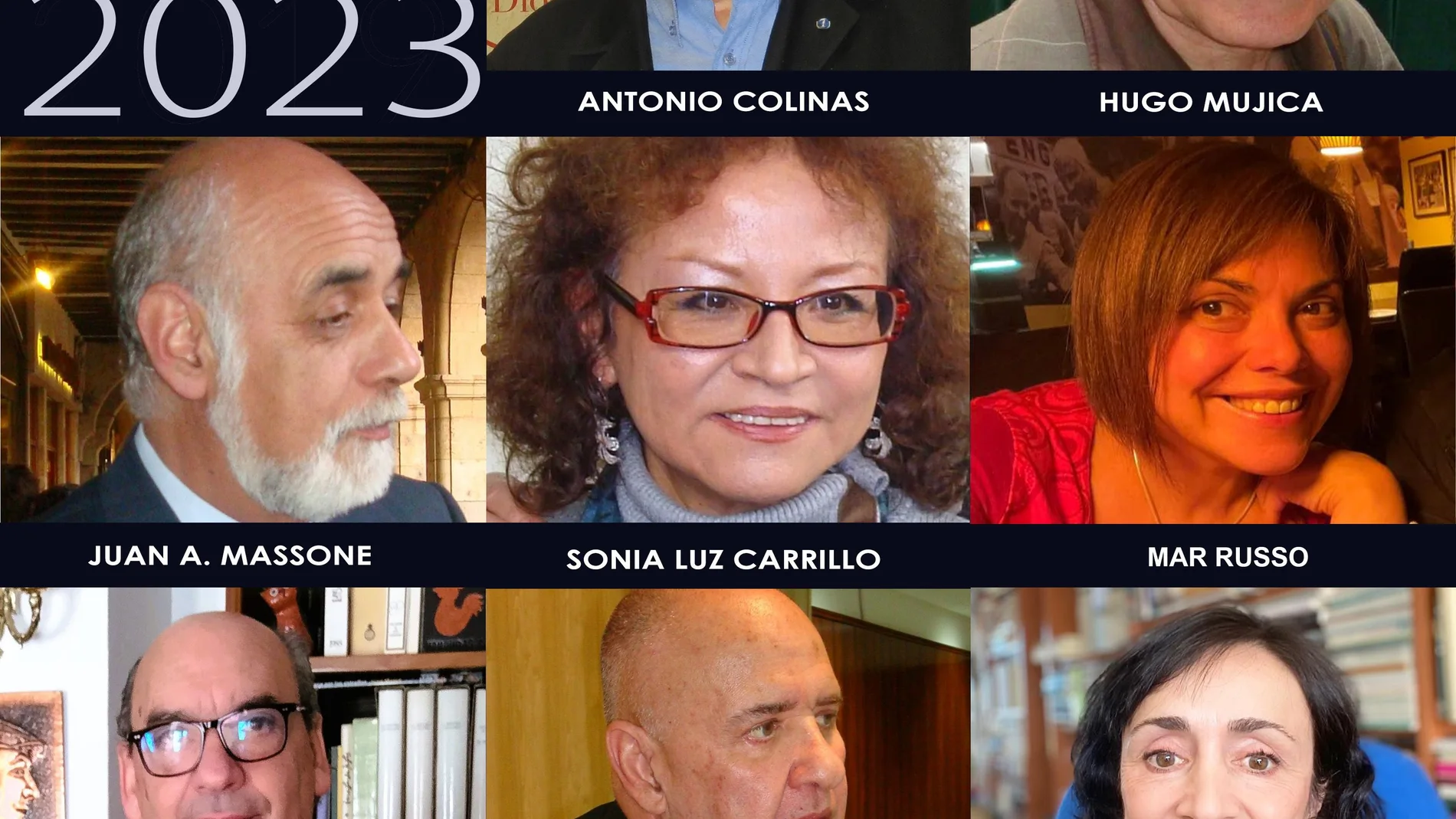 Cartel con el jurado de los premios Rey David 2023