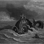 Ilustración de un monstruo marino por Gustave Doré
