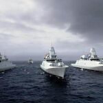 Recreación de las fragatas
