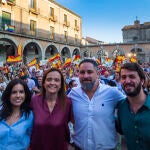 El presidente de VOX, Santiago Abascal, participa en un acto en Ávila en el marco de la precampaña electoral