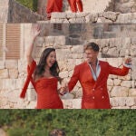 Marcos Llorente y Paddy Noarbe en su preboda. 