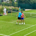 Alcaraz, en uno de los últimos entrenamientos en Londres