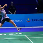 Carolina Marín, durante la final de los Juegos Europeos