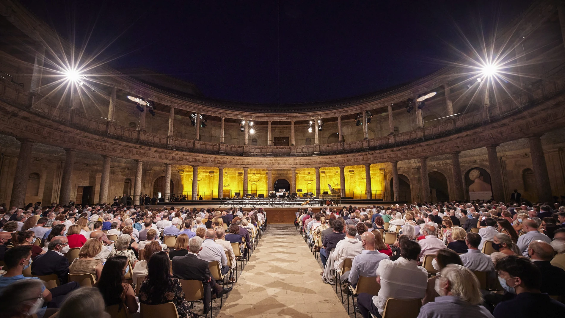 Escenario del Festival de Granada, en el Palacio de Carlos V