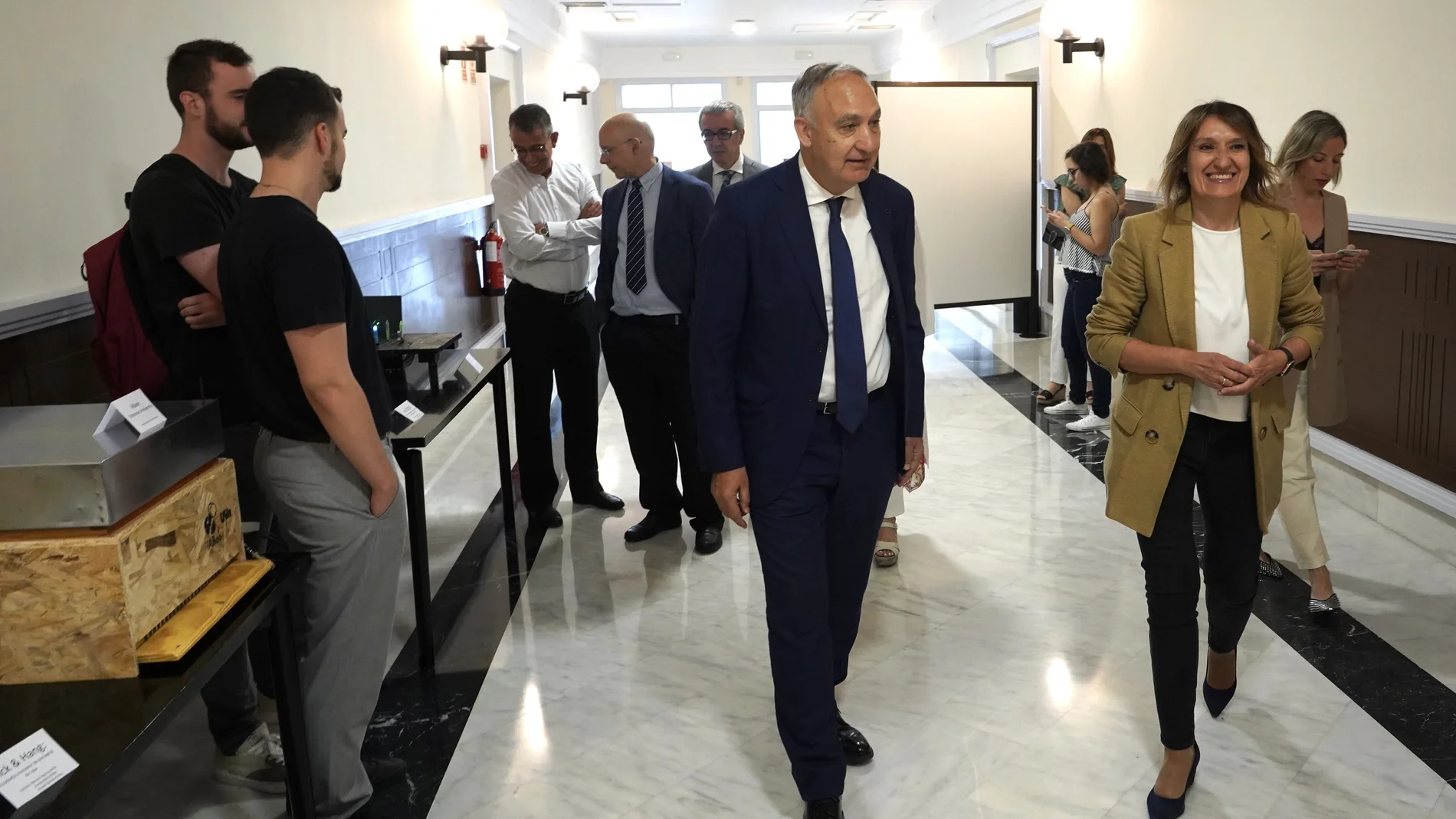 La consejera de Educación, Rocío Lucas, asiste a la presentación de los resultados del programa PROMETEO de la Universidad de Valladolid junto al rector de la UVa, Antonio Largo