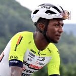 Biniam Girmay, en una de las primeras etapas del Tour