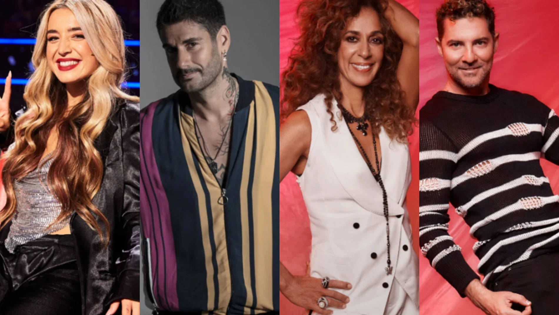 Lola Índigo, Melendi, Rosario Flores y David Bisbal, coach de 'La Voz Kids 9'