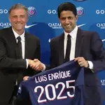Al Khelaïfi en la presentación de Luis Enrique