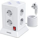 Torre con ocho enchufes para 16 dispositivos