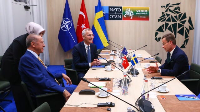 Jens Stoltenberg medió en las conversaciones entre Recep Tayyip Erdogan y Ulf Kristersson