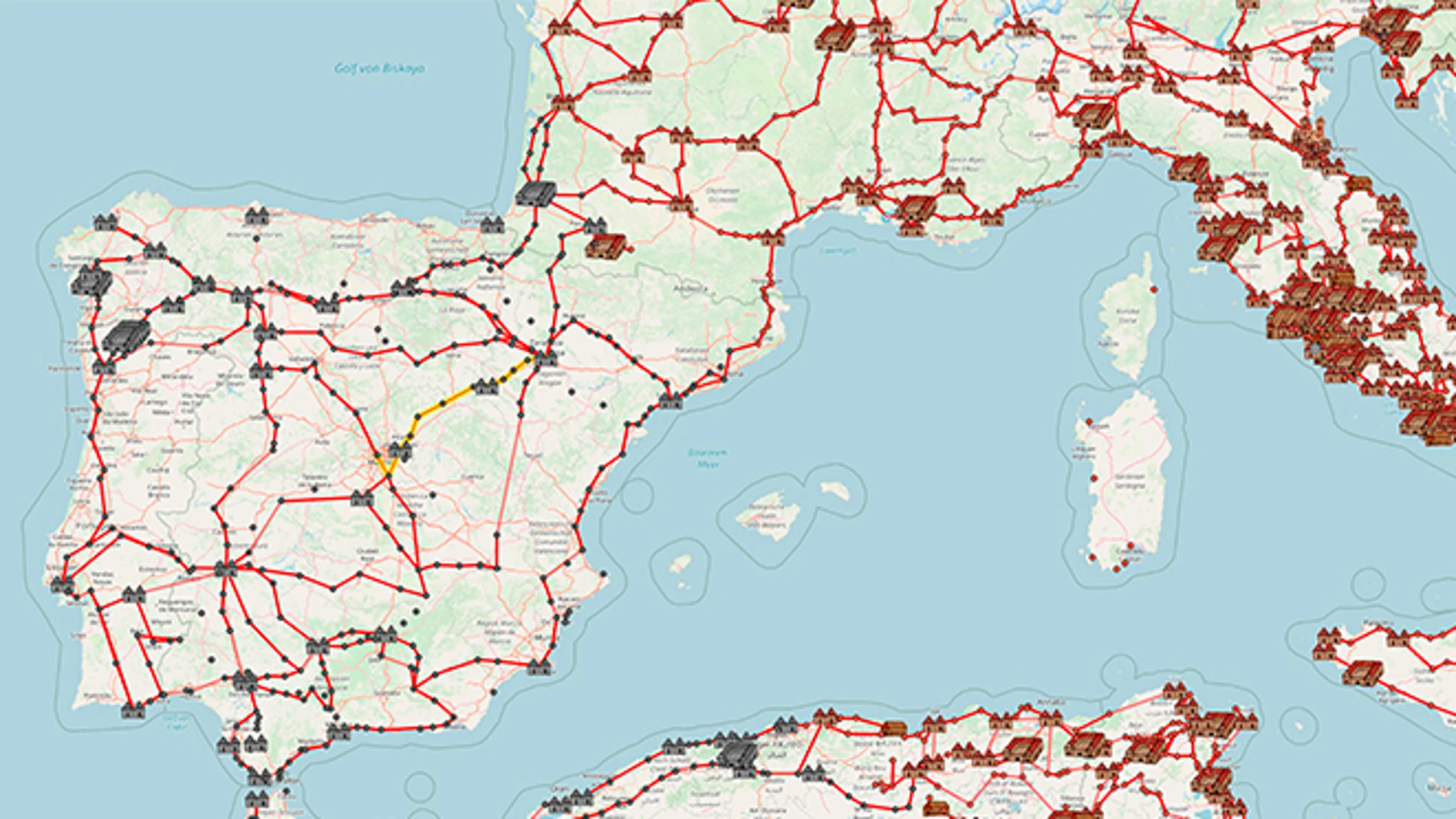 El Google Maps de la época romana que te dice cuántos días se necesitaban para un viaje en el siglo IV.