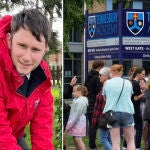 Jamie Sansom (izq.) es el profesor de Matemáticas que fue apuñalado en una escuela de Tewkesbury, Reino Unido