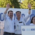 Mañueco junto a Bermúdez de Castro en el acto del PP en Salamanca