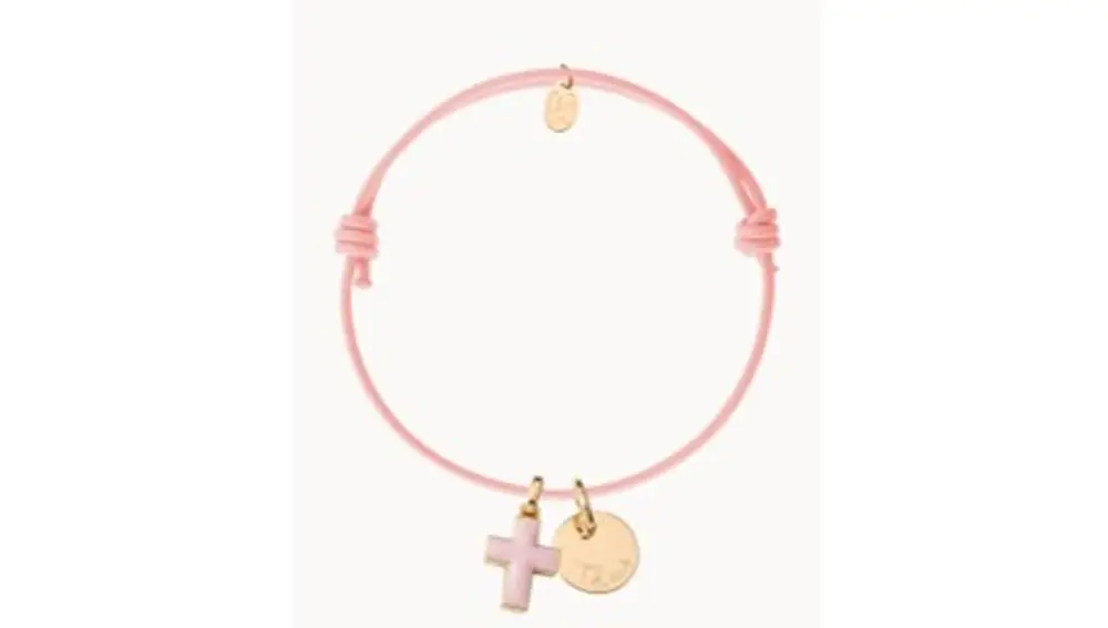 Pulsera personalizada con cruz de esmalte