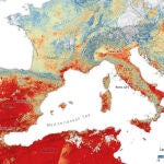 Recreación de la Agencia Espacial Europea que muestra la superficie terrestre 