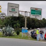 Motos camufladas de la Guardia Civil een un control