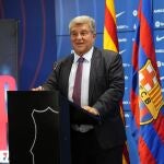 Joan Laporta, en la presentación de Iñigo Martínez