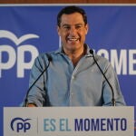 Juanma Moreno, en el acto de Jaén