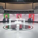 El plató de RTVE donde tendrá lugar el debate ya está preparado para el mismo