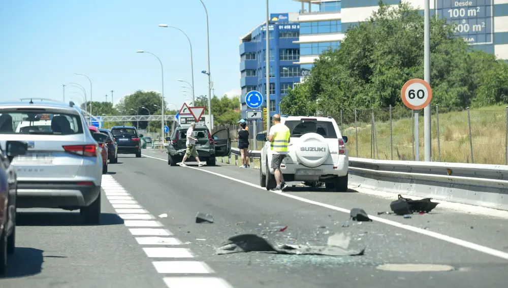 Un accidente en la autovía A-2