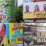 Guerra de lonas y carteles en la campaña electoral 