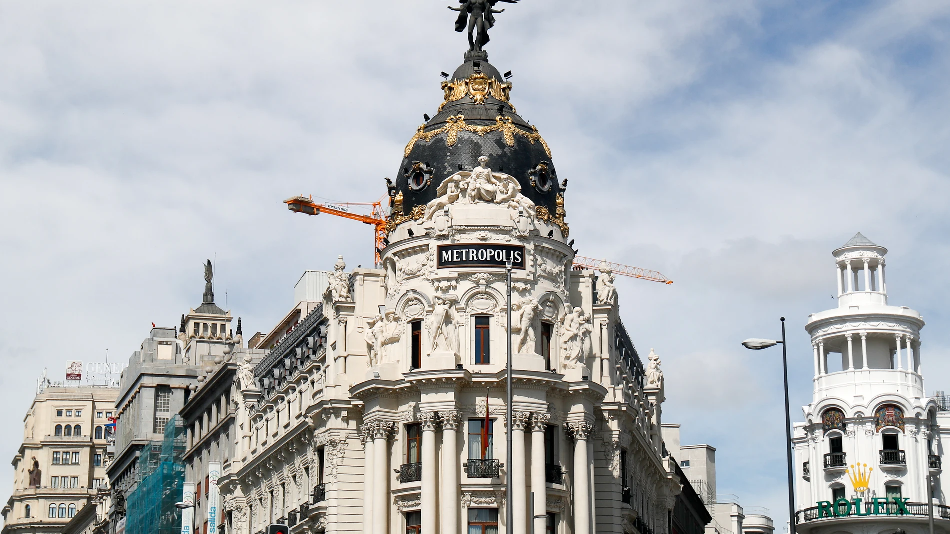 Economía.- La Gran Vía de Madrid se sitúa como la segunda calle comercial con mayor afluencia de Europa