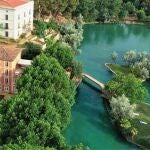 Vista aérea del Balneario Pallares en Zaragoza
