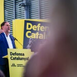 El líder de ERC, Oriol Junqueras, en un mitin de campaña