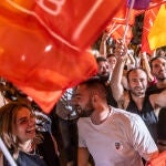 Celebración en Ferraz tras el 23J