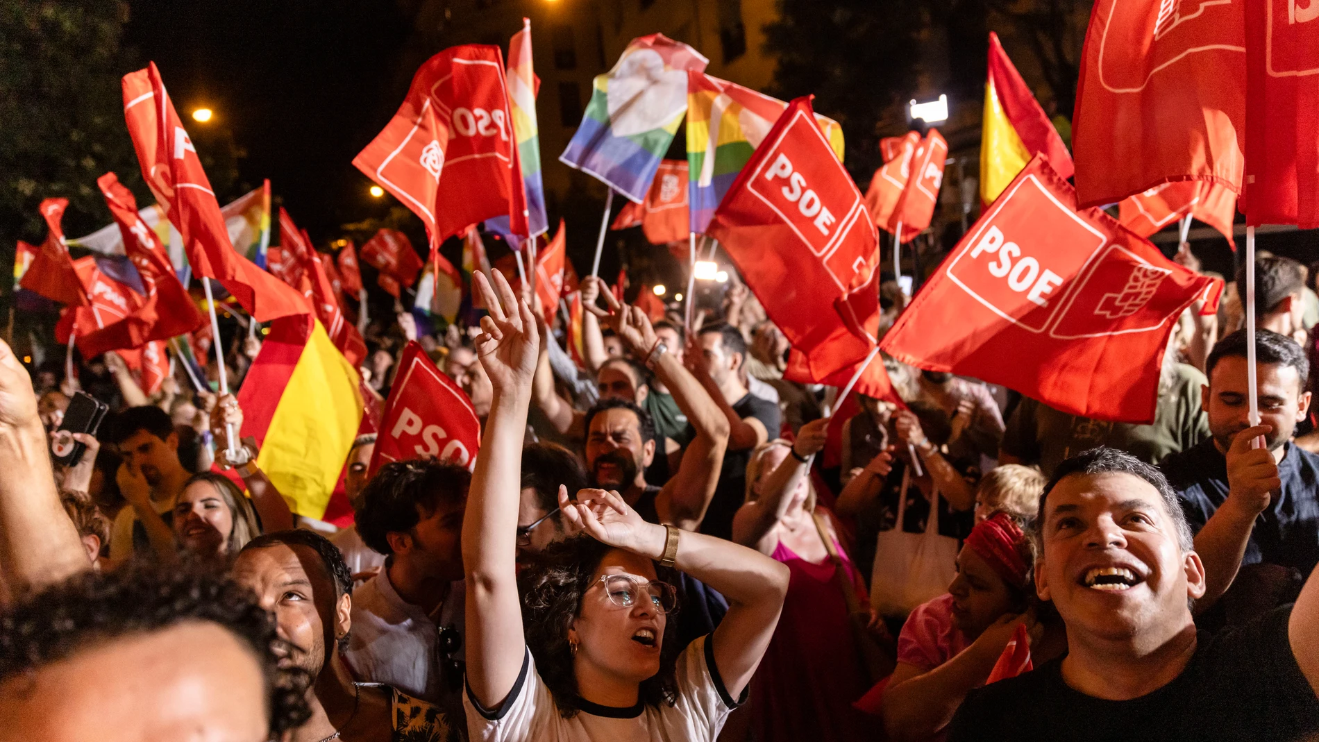 Celebración en Ferraz tras el 23J @Gonzalo Pérez Mata
