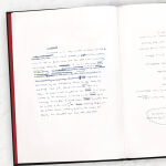 Una imagen del manuscrito de "A sangre fría"
