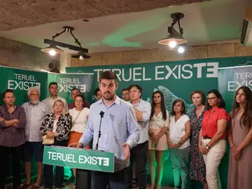 23J.-Loras afirma que Teruel Existe "volverá a tener presencia" en la democracia cuando ésta se aleje de la polarización El candidato de Teruel Existe al Congreso por la provincia, Diego Loras, en su sede. TERUEL EXISTE 23/07/2023