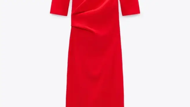 Vestido drapeado.