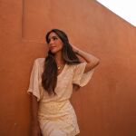 Rocío Osorno con conjunto de Zara.