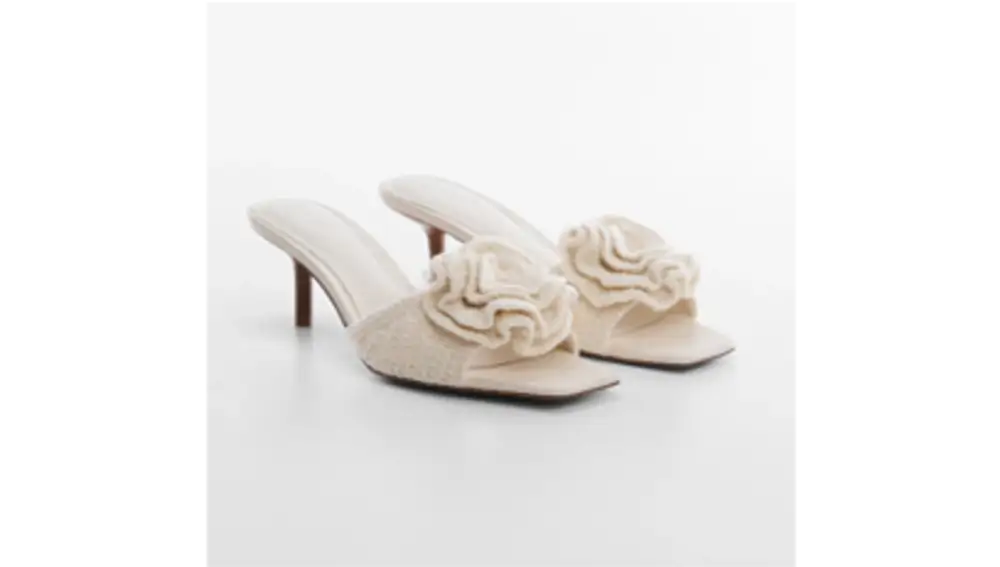 Sandalia flor crochet