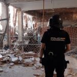 El edificio de Adoratrices (Logroño) que se ha derrumbado la mañana del martes mientras era reformado provocando la muerte de un trabajador y dos heridos