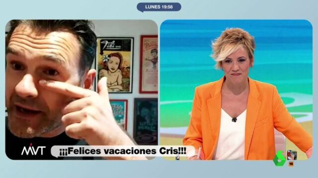 La sorpresa de Iñaki López a Cristina Pardo en su despedida de 'Más vale tarde'