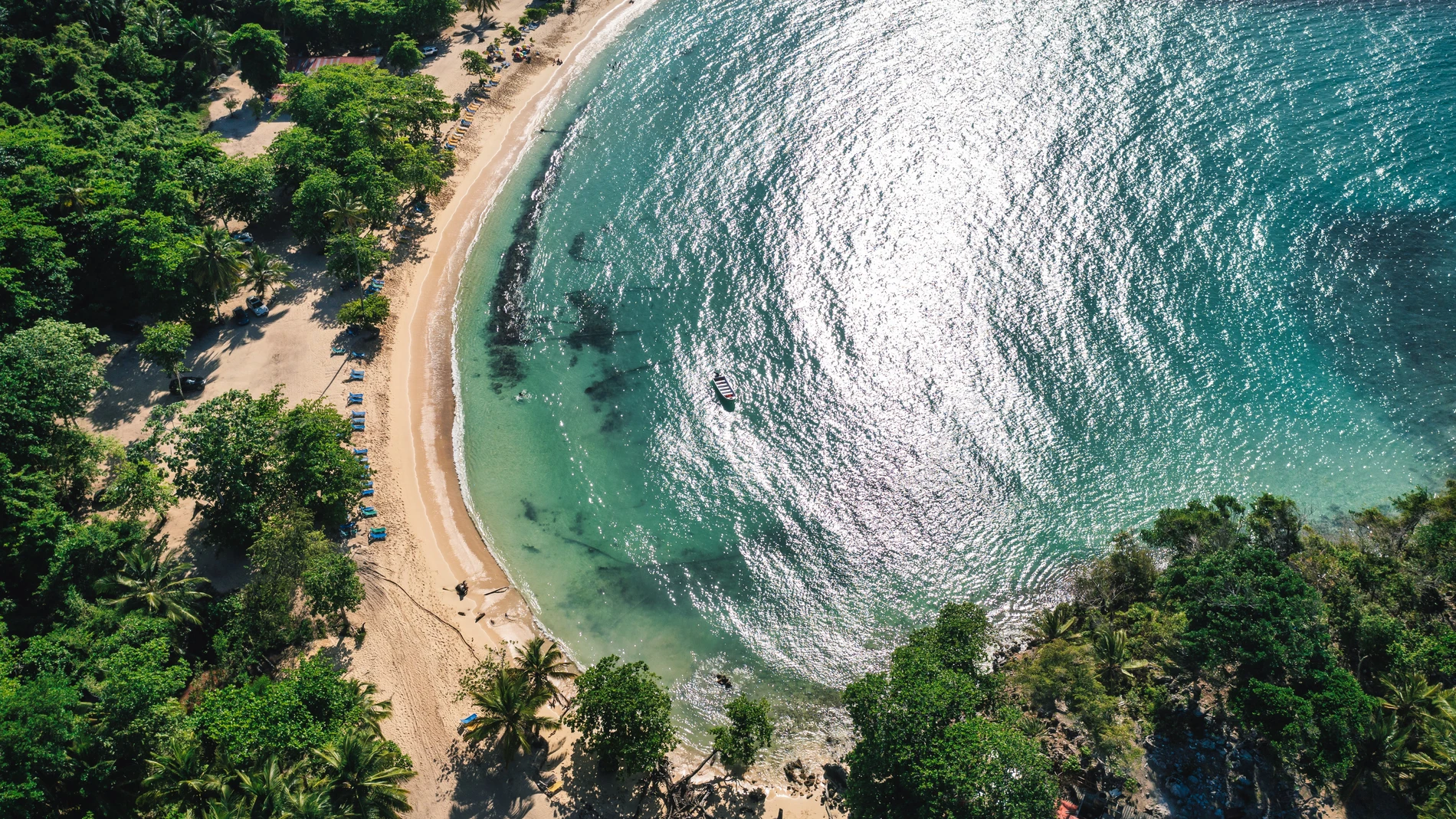 Una vista aérea de la Playa Rincón, calificada como la décima más bonita del mundo por la UNESCO
