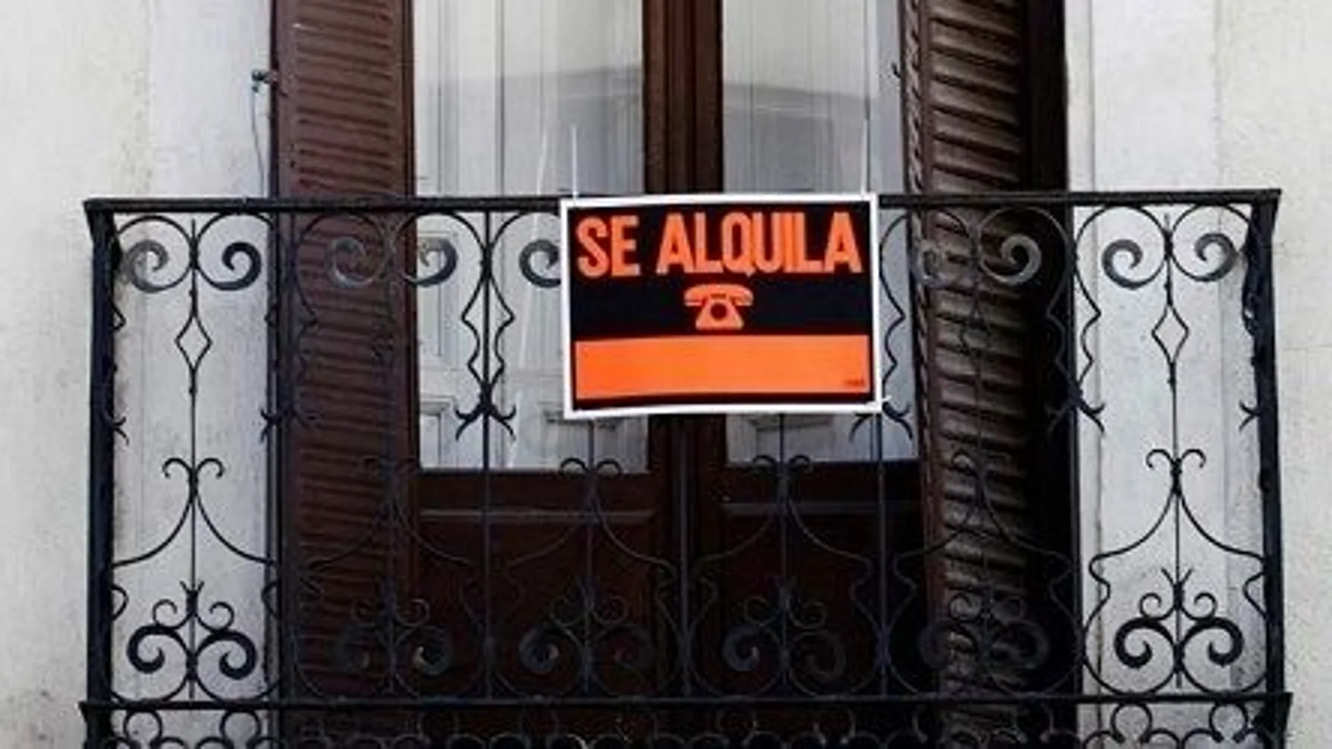 Cartel de "se alquila"