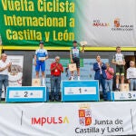 Podio de la Vuelta Ciclista a Castilla y León